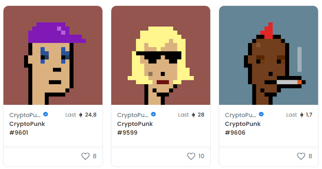 CryptoPunks популярная NFT коллекция