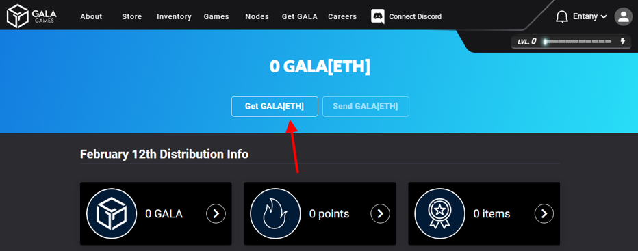 пополнить баланс на Gala Games