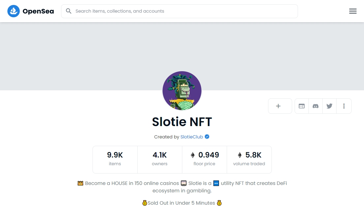 Slotie NFT opensea