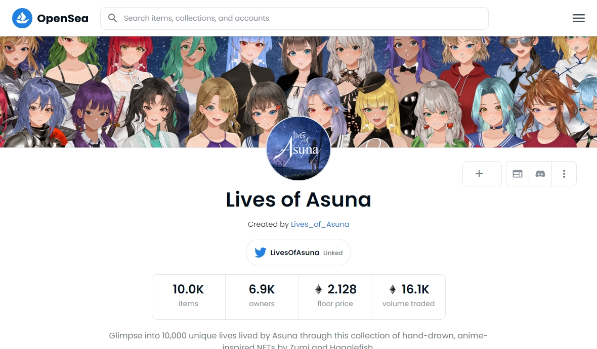 Lives of Asuna opensea