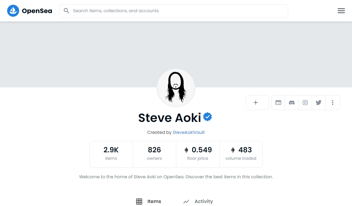 Steve Aoki коллекция нфт