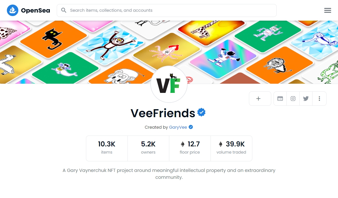 VeeFriends opensea