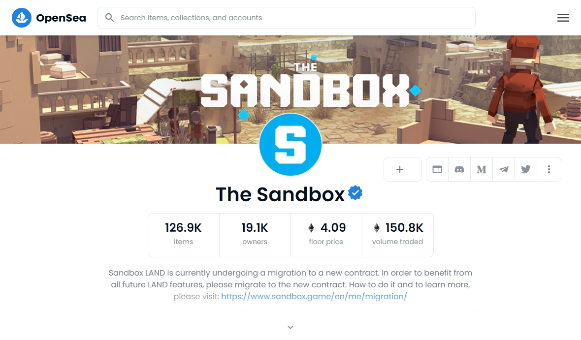 The Sandbox коллекция nft