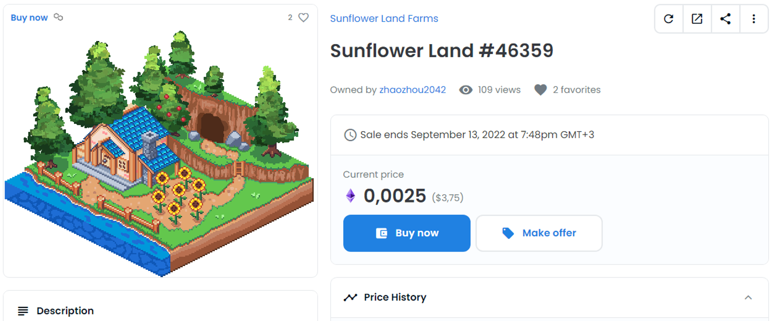 купить nft ферму в Sunflower Land